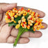 Orange Artificial Pollen Flower Set Of 4 Bunch