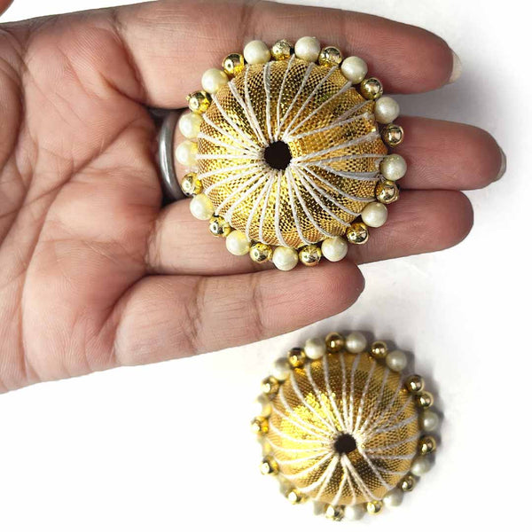 Golden Color Gota & Beads Katori Umbrella Pack Of 10 | craft shop india | india carft | craft shop | shop craft india | craft shop