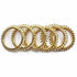 3 Inches Golden Color Gota & Beads Ring Set Of 10