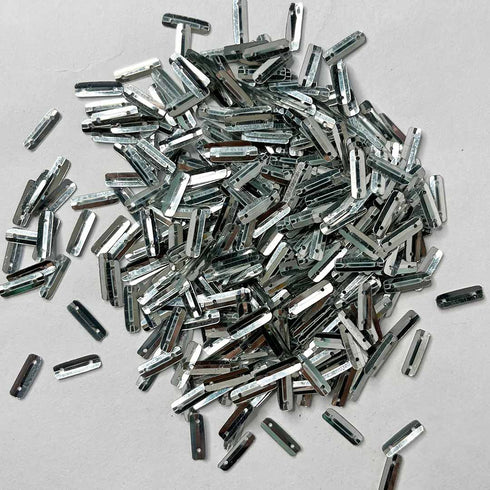 Silver Rectangle Shape Sequins & Shakers