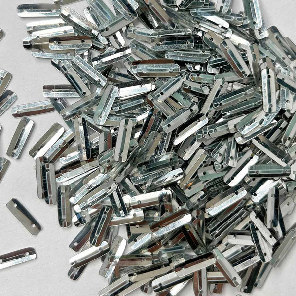 Silver Rectangle Shape Sequins & Shakers | Craft Shop India
