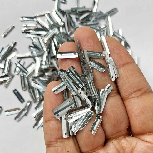 Silver Rectangle Shape Sequins & Shakers