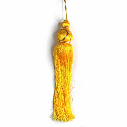 10 Inch Yellow Color Matka Tassel Set Of 4