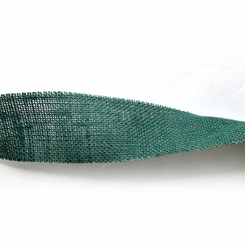 Dark Green Color Natural Burlap Fabric Jute Roll Ribbon 5mtrs