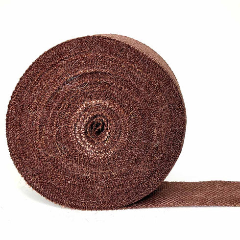 Brown Color Natural Burlap Fabric Jute Roll Ribbon 5mtrs