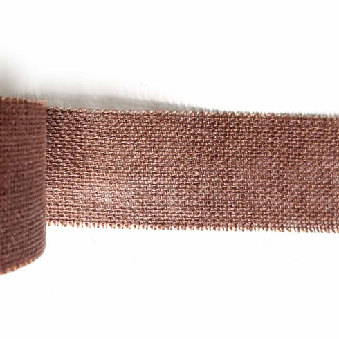Brown Color Natural Burlap Fabric Jute Roll Ribbon 5mtrs