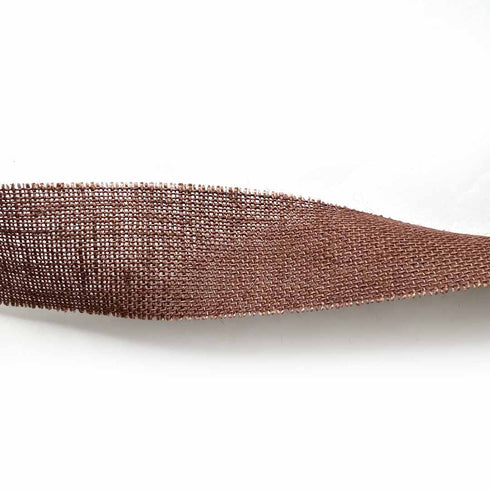 Brown Color Natural Burlap Fabric Jute Roll Ribbon 5mtrs