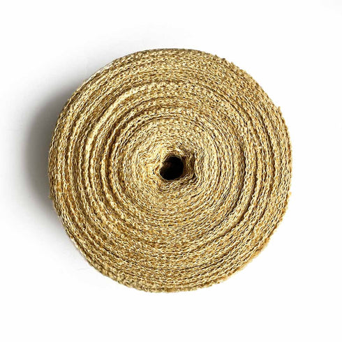 Beige Color Natural Burlap Fabric Jute Roll Ribbon 5mtrs