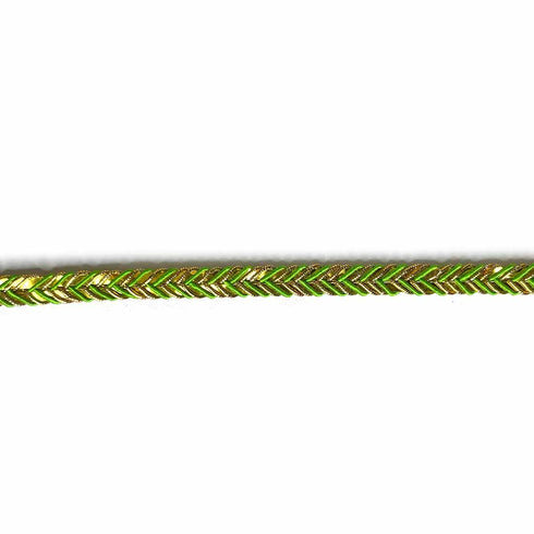 Green & Golden Color Braided Lace - ( 5mtr )