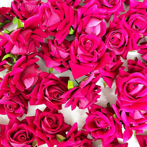 Pink Color Artificial Rose Flower Set Of 6