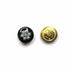 Black Color With White Beads Flower Round Shape Fancy Buttons Set Of 10