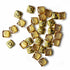Golden Color Square Shape Fancy Buttons Set Of 10