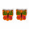 Orange Color Wooden Butterfly