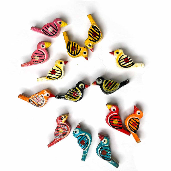 Multi Color Bird Wooden Miniature | Wooden Miniature | Multi Color Bird | Craft Shop India | craft shop