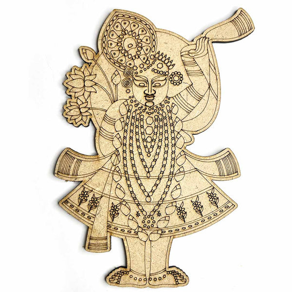 Shreenath ji Engraved Cutout Design Set Of 6 | Shreenath ji | Engraved Cutout Design | Design | Lord Krishna | Craft Shop India | Art Craft | Art | Design | Engraved | Collection | Project | MDF Cutouts | Craft Shop India