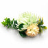 Light Green & Cream Color Artificial Flower Bunch Set of 2