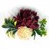 Maroon & Cream Color Artificial Flower Bunch Set of 2
