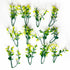 Green & Yellow Color Leaf Bunch Set Of 12