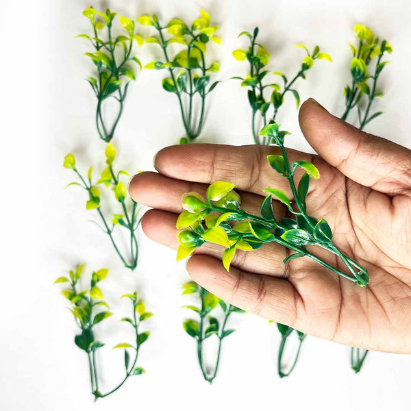 Green & Yellow Color Leaf Bunch Set Of 12 | Green Leaf Bunch | Yellow Leaf Bunch | Leaf Bunch Set of 12 | Craft Store | Craft Store | Art Craft | Decoration | Festivals | Shadi Decoration | Wedding Decoration | craft shop india | india craft shop | shop carft