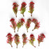 Red & Green Color Leaf Bunch Set Of 12