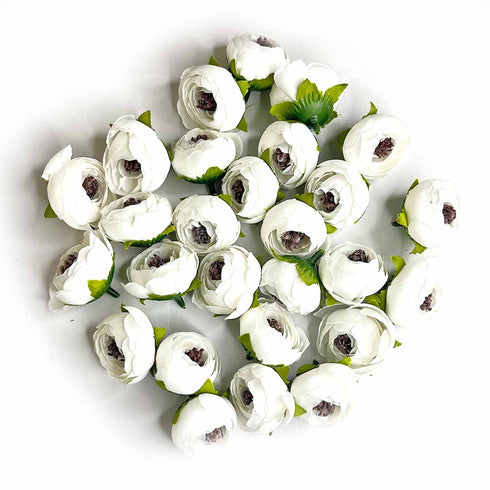 White Peony Buds Pack of 25 (1.5" Inches)