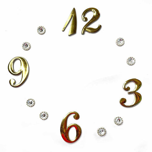 Golden Color & Jarkan Luxury Wall Clock Numbers