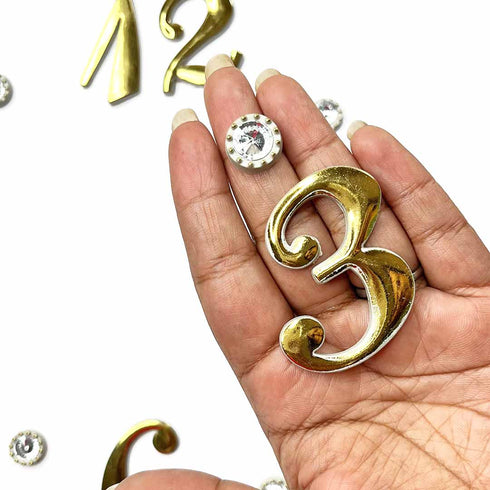 Golden Color & Jarkan Luxury Wall Clock Numbers