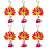 Rani pink & Golden Color lotus Cutouts | Lotus Cutout Design | Flower With Matching Tassels | Tassel Hanging decoration | Decoration Set of 6 Lotus Design | Rani Pink Color Velvet & Acrylic Lotus Flower | Home | Room Decoration | Temple Decoration | Pichwai Art | Craft | Craft Collection | Craft Shop India