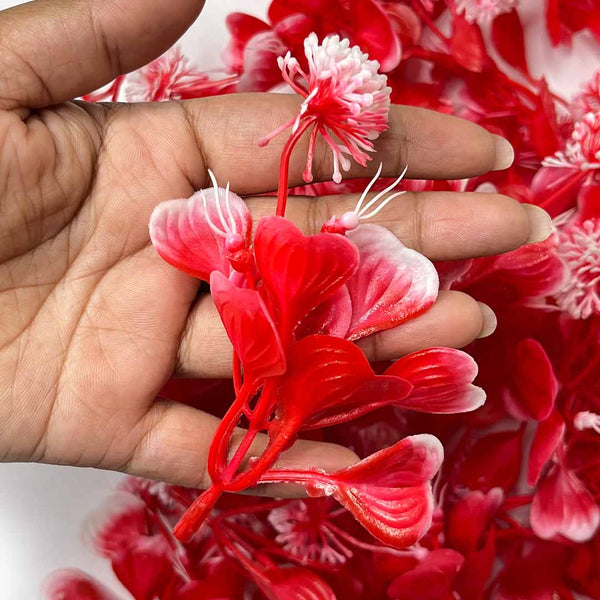 Red Color Leafs | Big Size Leafs | Leafs With Flower | Flower Pack of 25 | Decoration Making | Craft Making | Leafs With Flower | Craft Shop India