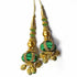 Green Silk Thread Ethnic Work Latkan Hanging Set Of 2