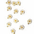 Cream Color Flower Shape Top Whole Metal Charms Set Of 6