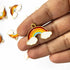 Rainbow With Clouds Shape Top Whole Metal Charms Set Of 6