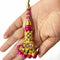 rani Pink Color beads | Jarkan Glass beads | jarkan Work Latkan | Latkan Hanging | Golden Color Cones With Beads Latkan Hanging Set Of 2 | Golden Color | Cones With Beads latkan | Hanging Beads | Hanging Latkan | Set of 2 Hanging Latkan | Art Craft | Online Craft | Hobby Craft | Craft Material | Craft Shop India | Craft Store Online