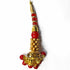 Red Color beads | Jarkan Glass beads | jarkan Work Latkan | Latkan Hanging | Red Color Cones With Beads Latkan Hanging Set Of 2 | Golden Color | Cones With Beads latkan | Hanging Beads | Hanging Latkan | Set of 2 Hanging Latkan | Art Craft | Online Craft | Hobby Craft | Craft Material | Craft Shop India | Craft Store Online