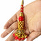 Red Color beads | Jarkan Glass beads | jarkan Work Latkan | Latkan Hanging | Red Color Cones With Beads Latkan Hanging Set Of 2 | Golden Color | Cones With Beads latkan | Hanging Beads | Hanging Latkan | Set of 2 Hanging Latkan | Art Craft | Online Craft | Hobby Craft | Craft Material | Craft Shop India | Craft Store Online