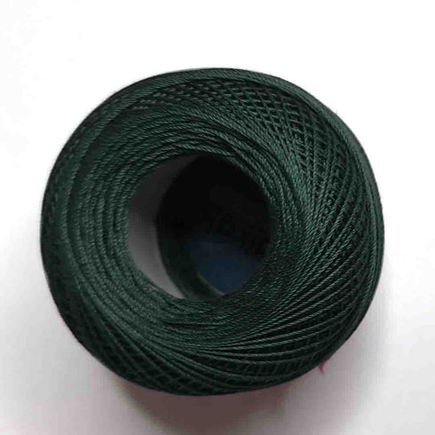 Dark Green 3 PLY Premium Knitting Crochet Cotton Thread Balls for Knitting, Weaving, Embroidery and Craft Making