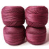 Dark Maroon 3 PLY Premium Knitting Crochet Cotton Thread Balls for Knitting, Weaving, Embroidery and Craft Making