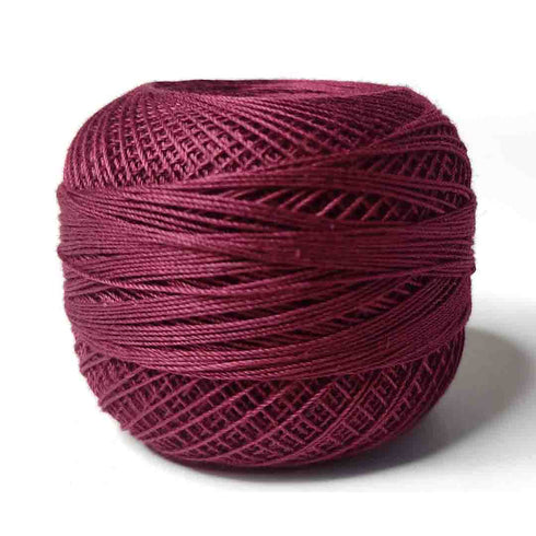 Dark Maroon 3 PLY Premium Knitting Crochet Cotton Thread Balls for Knitting, Weaving, Embroidery and Craft Making