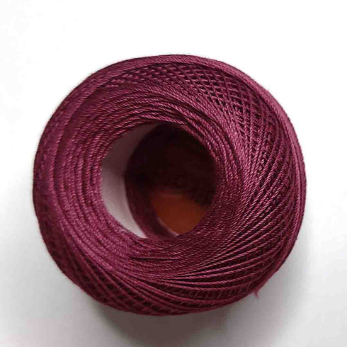 Dark Maroon 3 PLY Premium Knitting Crochet Cotton Thread Balls for Knitting, Weaving, Embroidery and Craft Making