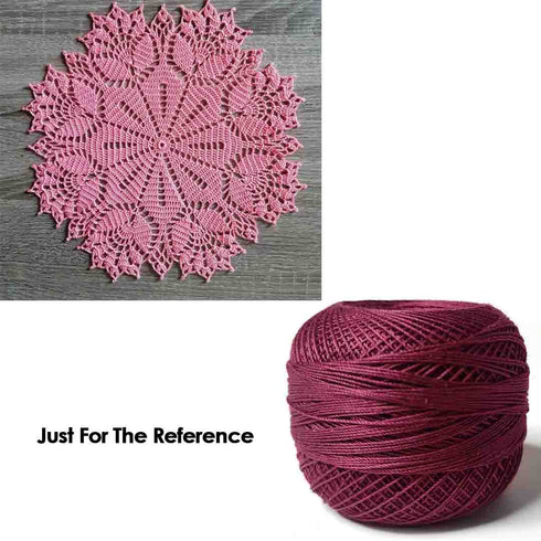 Dark Maroon 3 PLY Premium Knitting Crochet Cotton Thread Balls for Knitting, Weaving, Embroidery and Craft Making