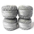Metallic Silver Cotton Crochet Thread Balls for Knitting, Weaving, Embroidery and Craft Making