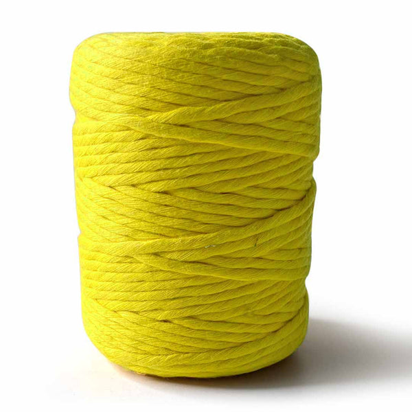 Yellow - 4 mm Single Strand Macrame Cord | Single Strand Macrame Cord | Macrame Cord | Craft Shop India