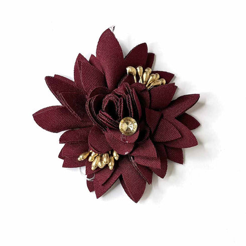 Dark Maroon Color Flower Set Of 6