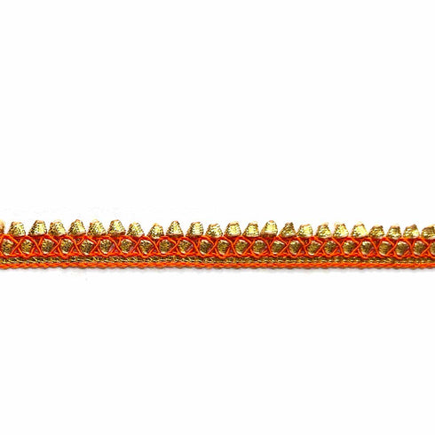 Orange & Golden Zari Gota Lace & Border - ( 9mtr )