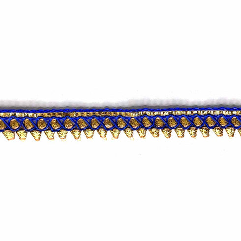 Blue & Golden Zari Gota Lace & Border - ( 9mtr )