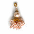 Light Peach Color Big Bead Ruffled Tassels Set Of 2