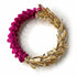 3 Inches Half Rani Pink & Half Golden Gota Ring Set Of 6