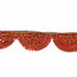 Red With Zari Work Semi Circle Lace & Border ( 9mtr )