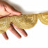Golden With Zari Work Semi Circle Lace & Border ( 9mtr )