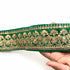Green Velvet With Golden Zari Embroidered Border- ( 9mtr, Design_1 )
